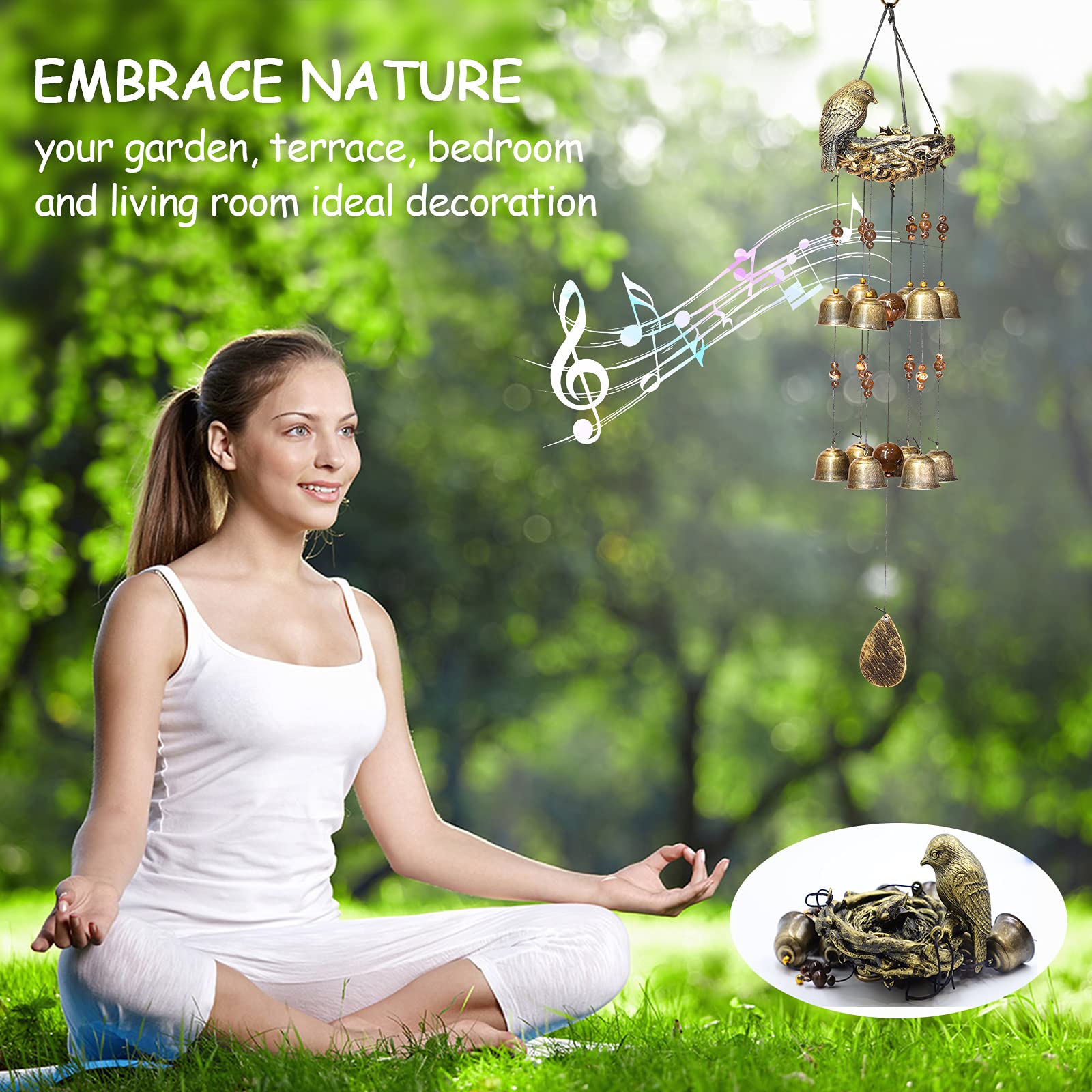 Askhald bird nest wind chime makes a thoughtful gift for mothers