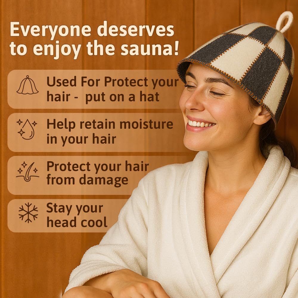 ASKOLD durable wool sauna hat designed for long-lasting banya use