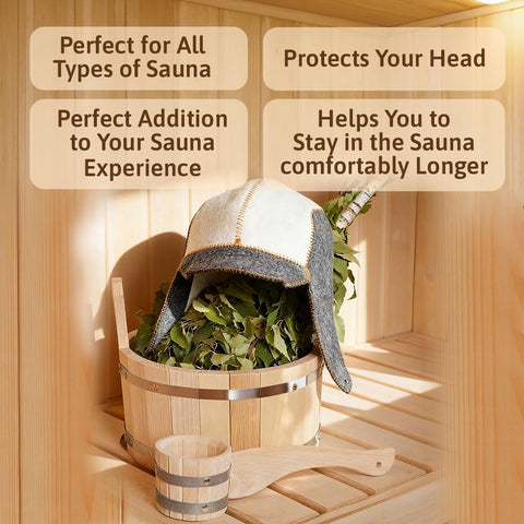 ASKOLD Sauna Hat provides cooling comfort during banya sessions.
