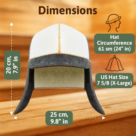 ASKOLD Sauna Hat Wool dense weave delivers warmth and protection.