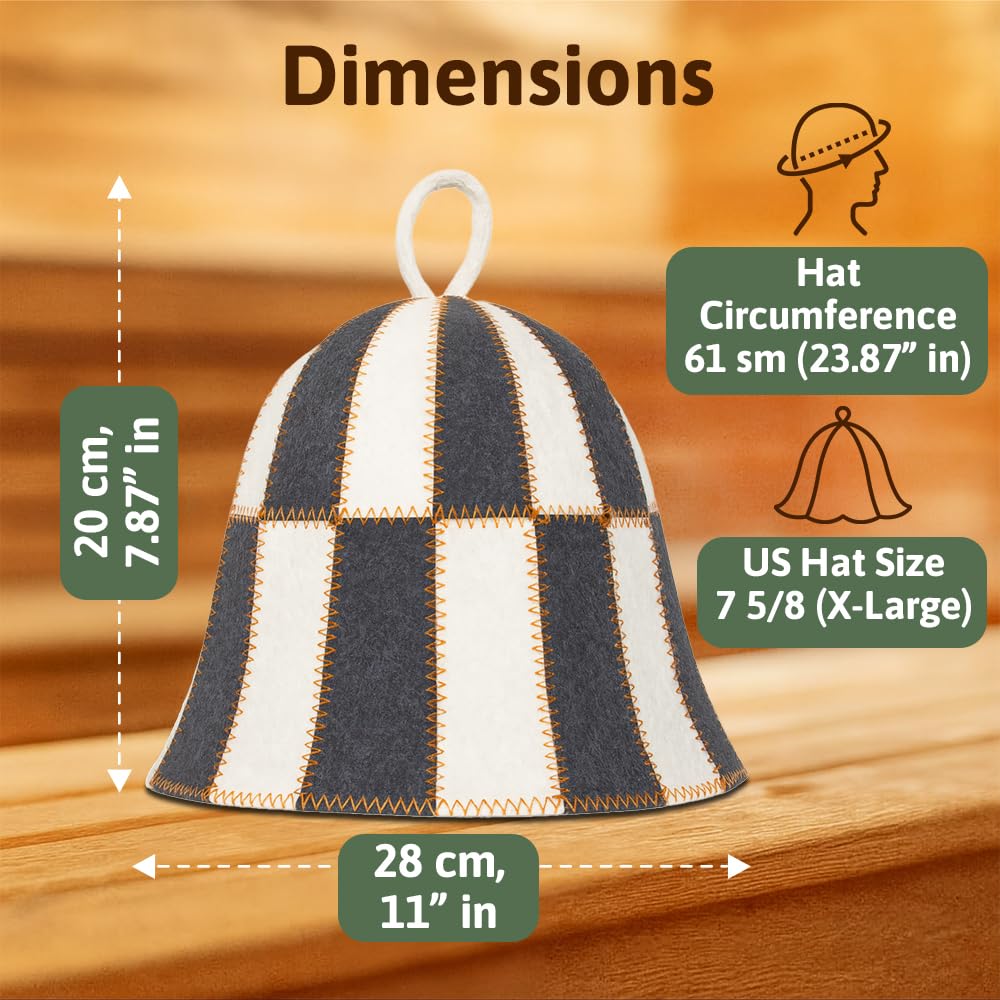 ASKOLD wool sauna hat with soft wool texture for comfortable heat in saunas