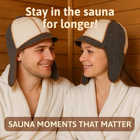 ASKOLD Wool Sauna Hat compact for travel and easy storage.