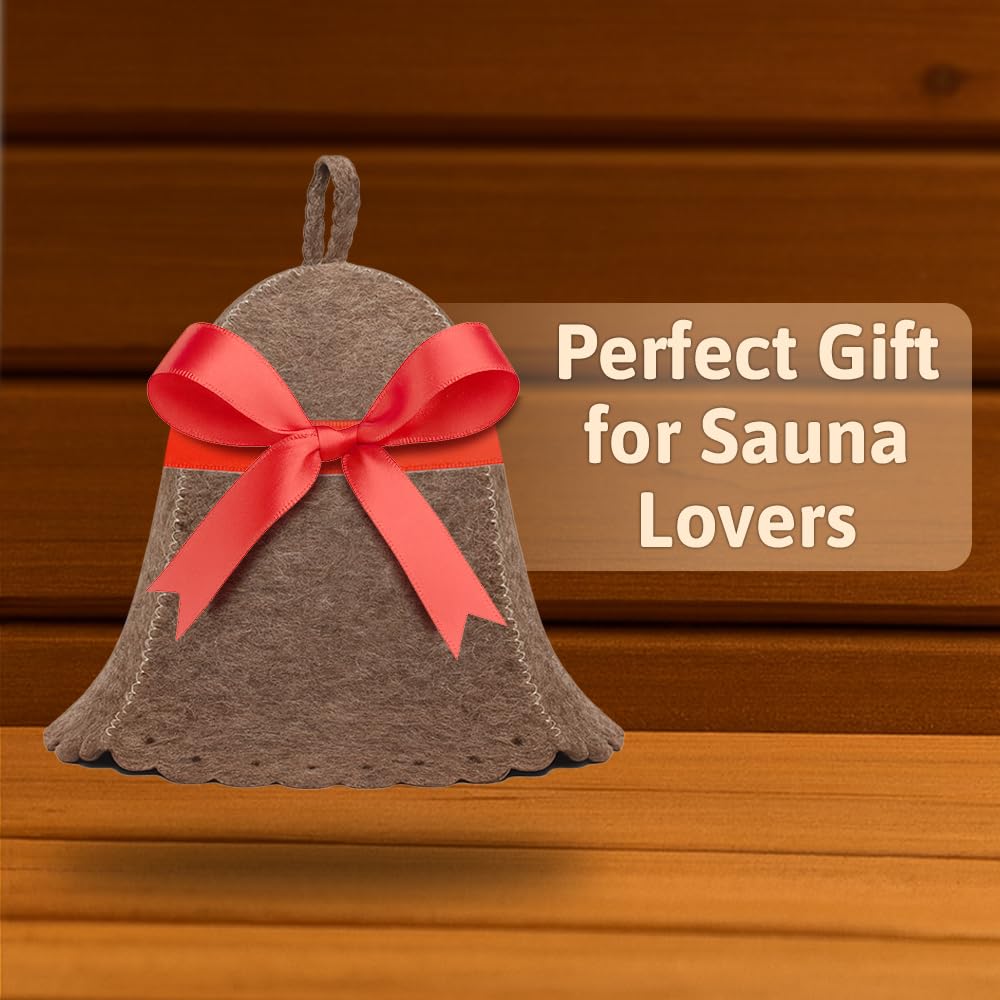 Askold wool sauna hat gray decor shot adds authentic sauna vibe