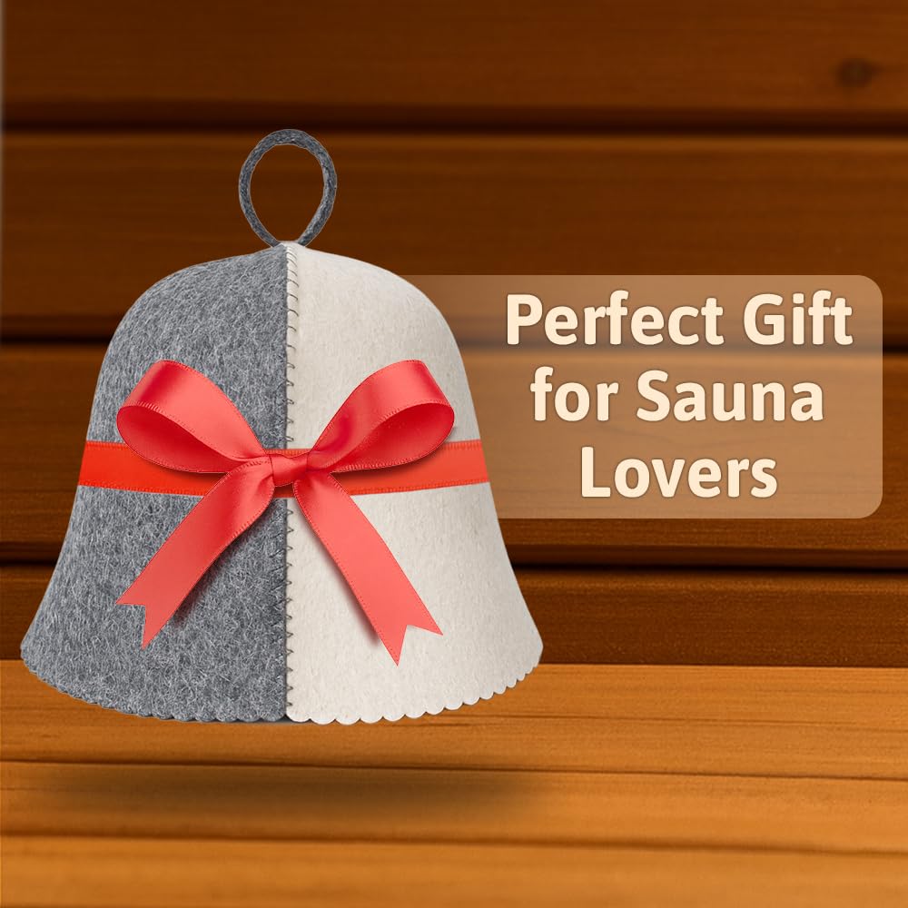 ASKOLD Wool Sauna Hat Grey gift-ready presentation for spa lovers