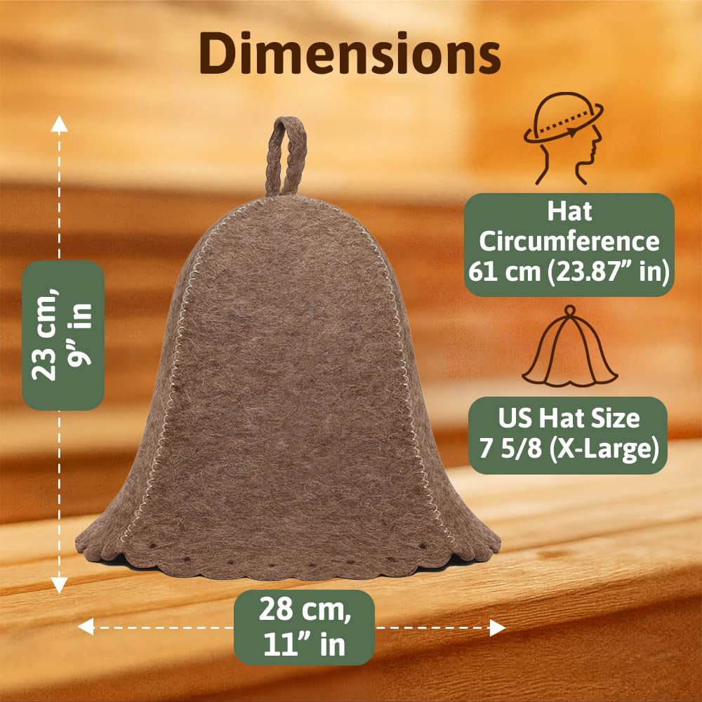 Askold wool sauna hat texture closeup shows durable 3 mm felt
