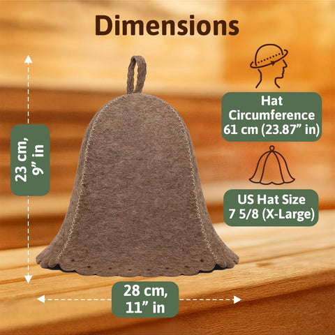 Askold wool sauna hat texture closeup shows durable 3 mm felt