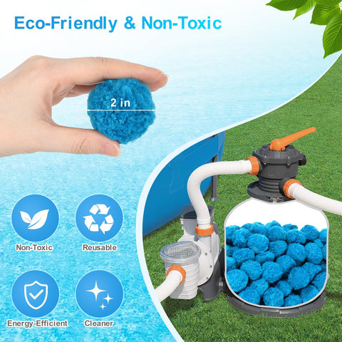 Askyli reusable filter balls provide long-lasting filtration with simple washing.