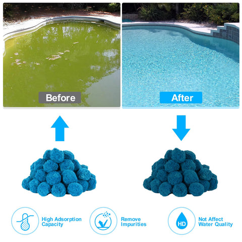 Askyli washable filter media balls allow quick cleaning and reuse.