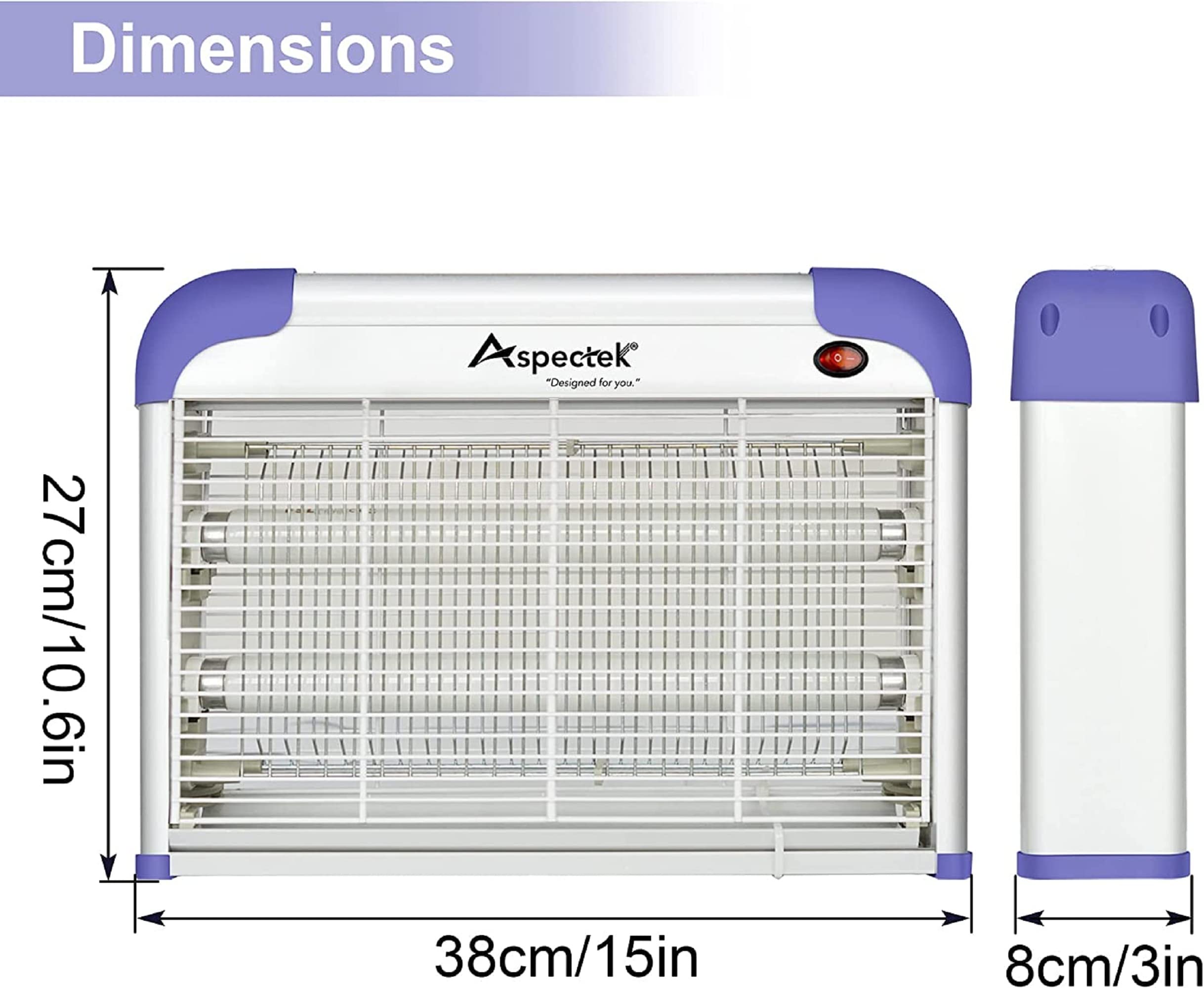 ASPECTEK 20W bug zapper kitchen-living room setup for versatile indoor use