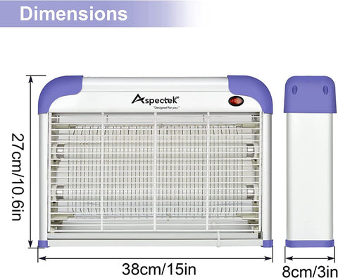ASPECTEK 20W bug zapper kitchen-living room setup for versatile indoor use