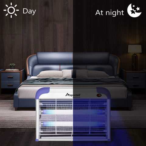 ASPECTEK 20W bug zapper removable tray enables quick, hygienic disposal