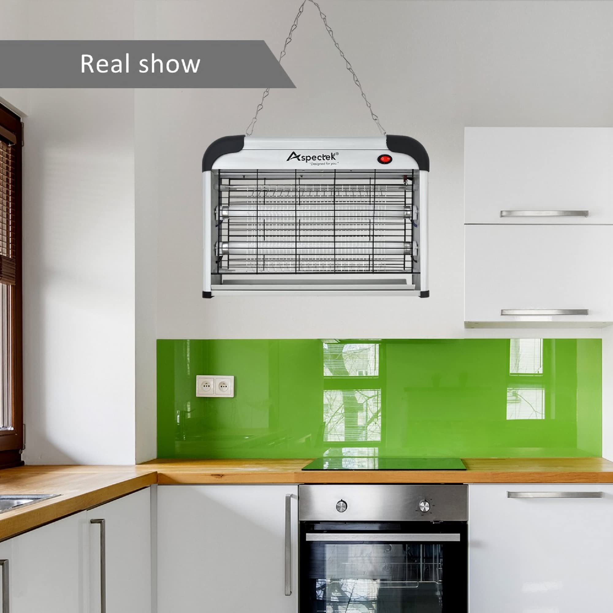 Aspectek insect killer includes replacement bulbs for ongoing use