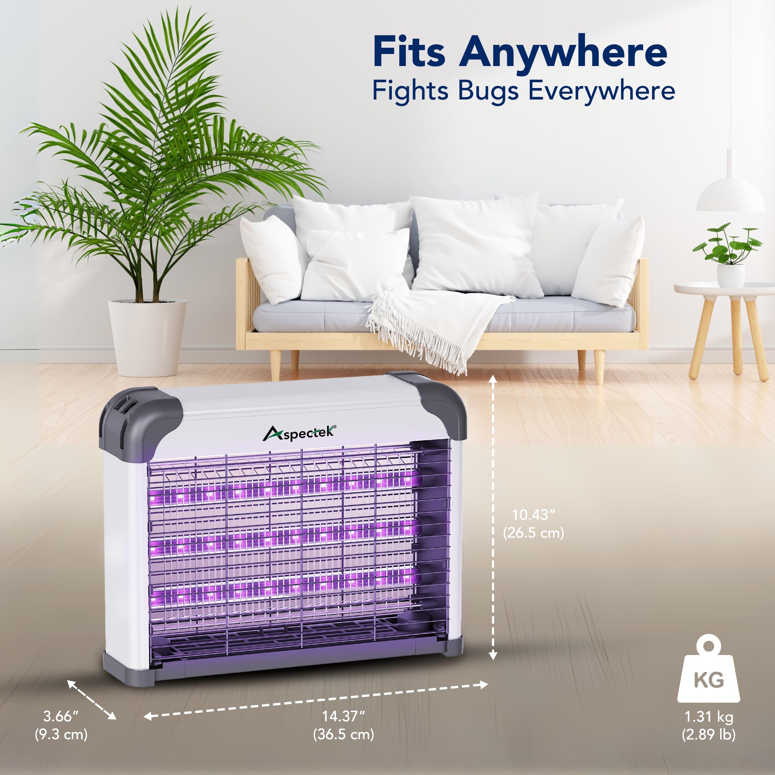 Aspectek LED bug zapper hanging mount for flexible placement