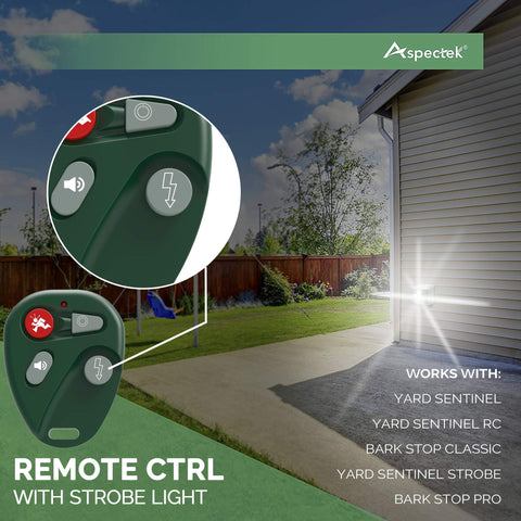 ASPECTEK PIR motion sensor activation shows automated area deterrence