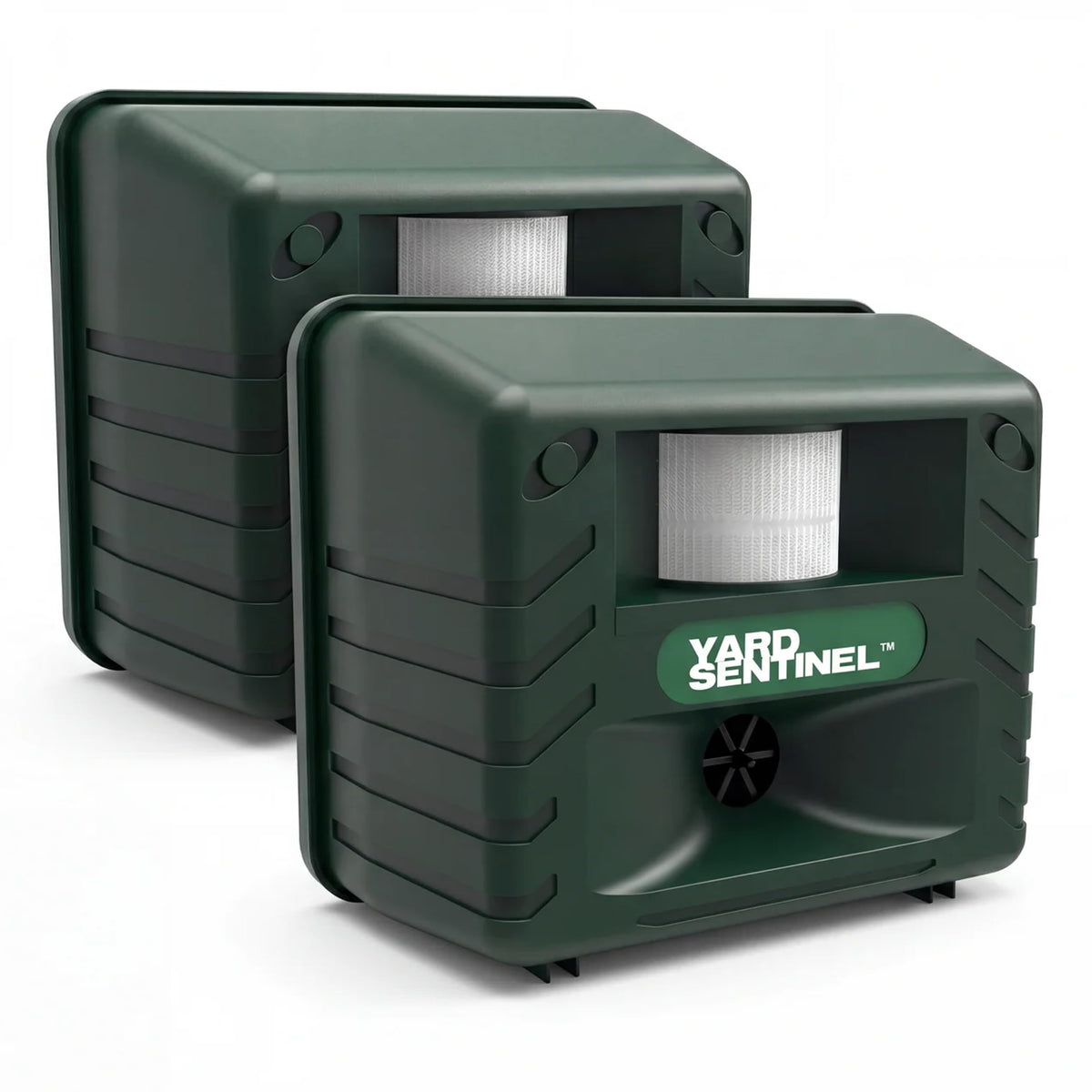 ASPECTEK Yard Sentinel 2-Pack front view shows two units for outdoor coverage