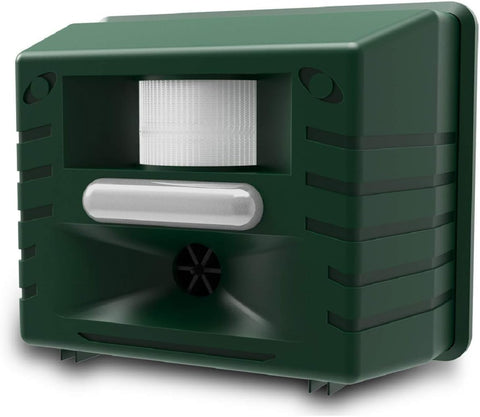 Aspectek Yard Sentinel front view shows compact, weatherproof design for outdoor deterrence.
