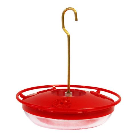 Aspects 430 Hummzinger Highview Mini feeder in red and clear for easy nectar level viewing