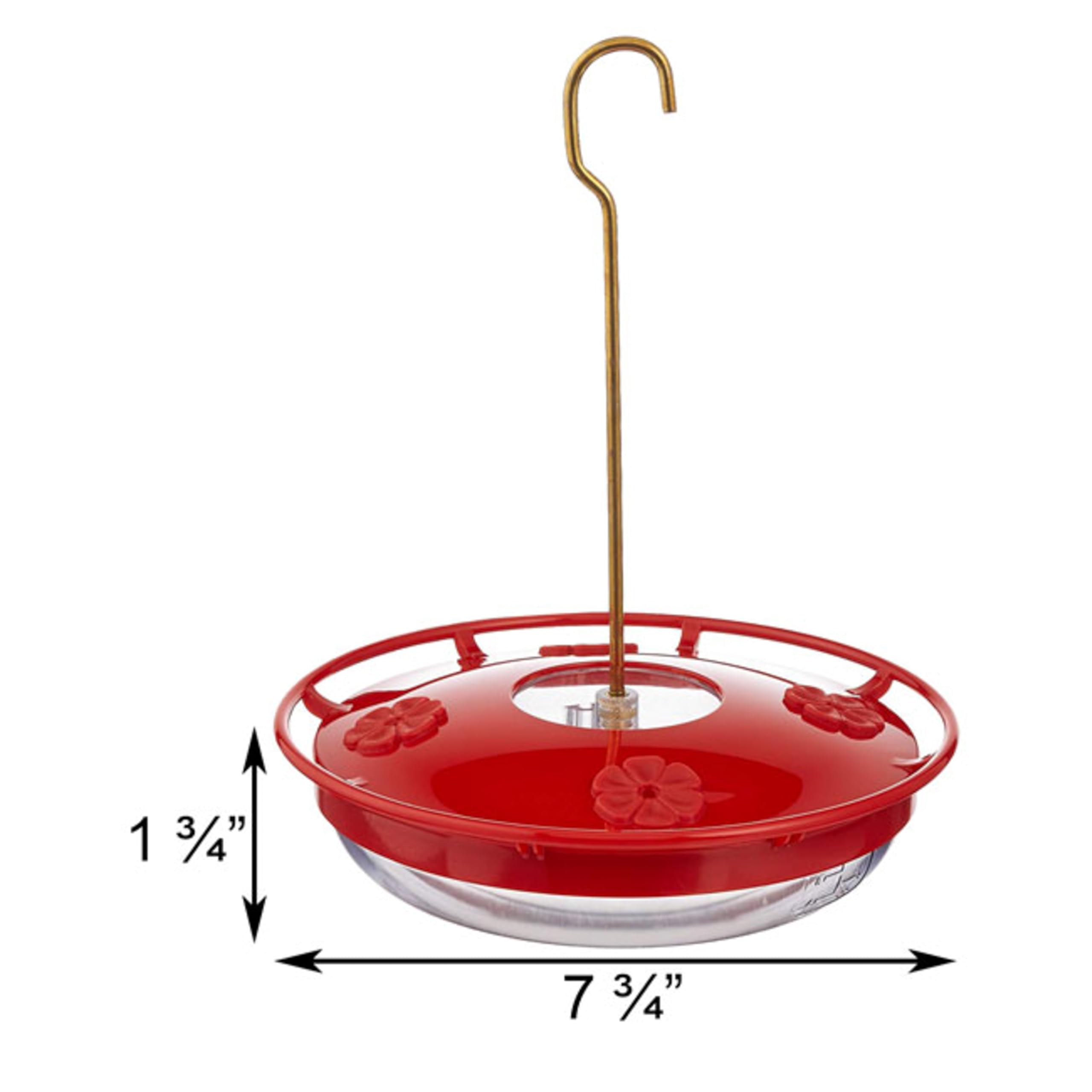 Aspects HummZinger four feeding ports: multiple spots for visiting hummingbirds.