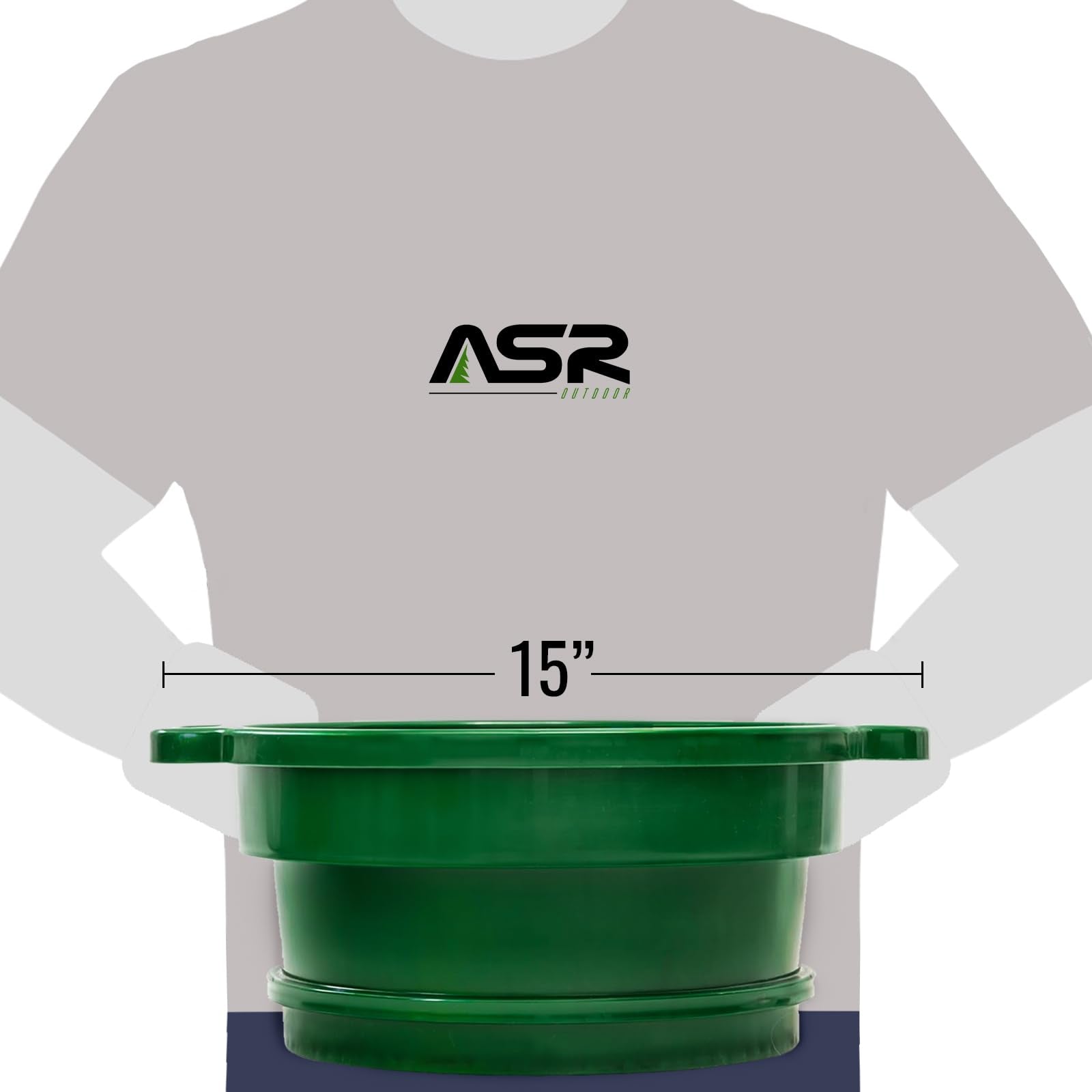 ASR Outdoor 5-gallon bucket classifier in action for vertical sorting efficiency