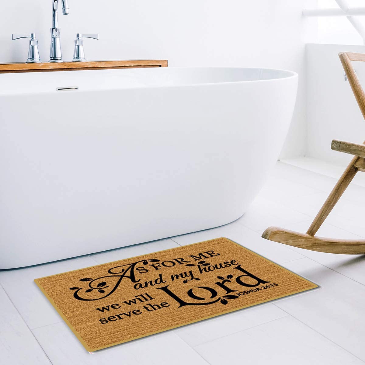 Assaoy non-slip backing prevents mat from sliding.