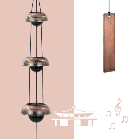 ASTARIN copper wind chimes in temple bell design offer a soothing outdoor soundscape.