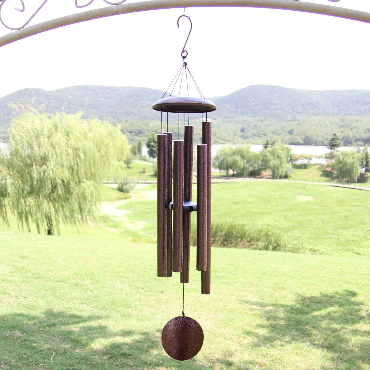ASTARIN deep-tone wind chimes producing rich sound in breeze