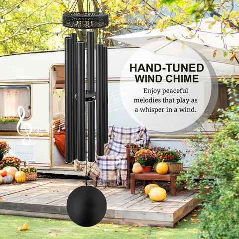 ASTARIN deep-tone wind chimes delivering soothing melodies in a garden setting