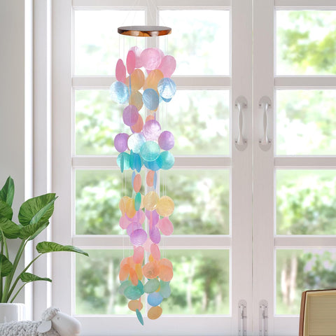 ASTARIN hand-braided-hemp rope wind chime adds coastal decor charm to patios.