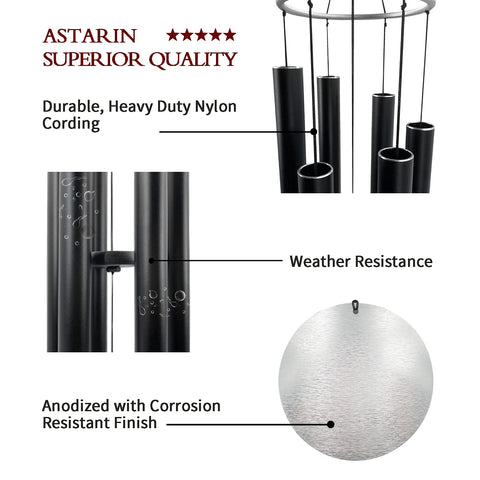 ASTARIN memorial sympathy wind chime gift box presents thoughtful tribute and soothing sound.