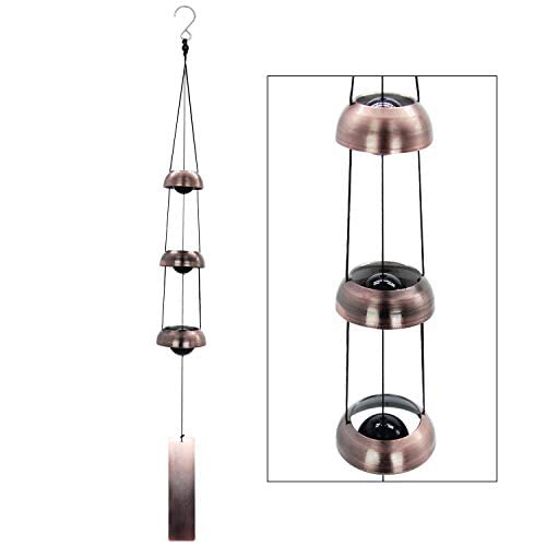 ASTARIN outdoor copper wind chime with nylon cord withstands weather while emitting calm tones.