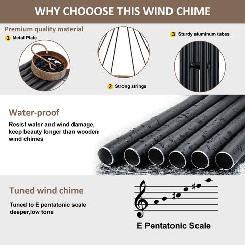 ASTARIN pentatonic-scale tuning delivers calming melodies on every wind gust.