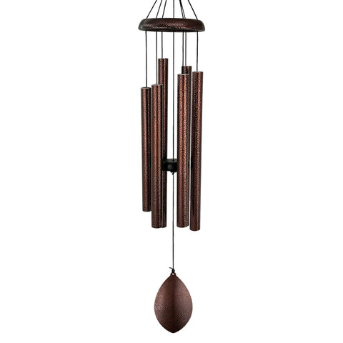 ASTARIN 36-inch wind chimes with leaf-shaped wind catcher outdoors.