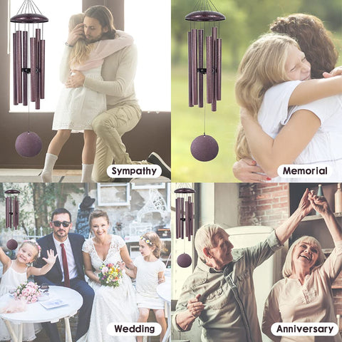ASTARIN wind chimes bronze finish exterior adds elegance to outdoor decor.