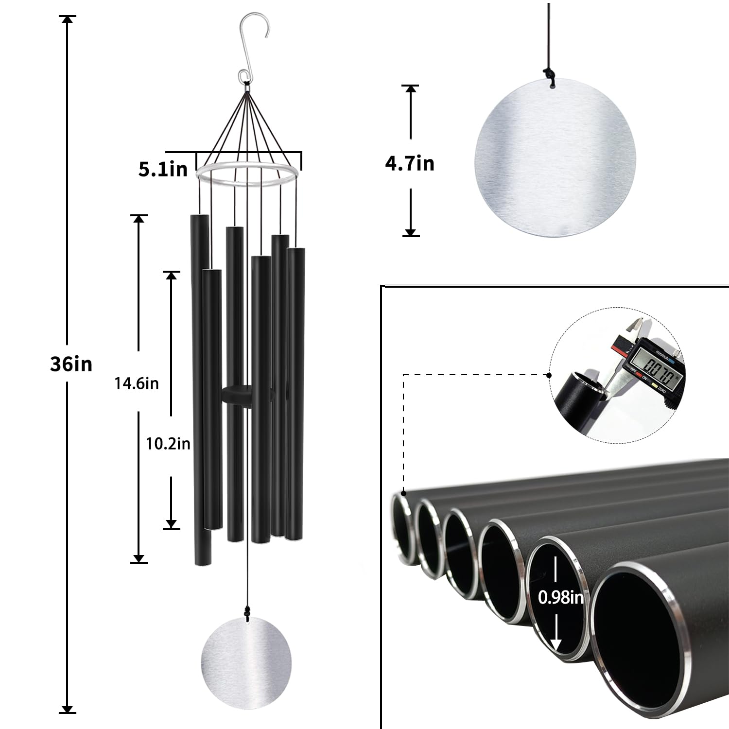 ASTARIN wind chimes front-yard display invites peaceful garden ambience.