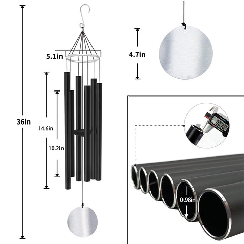 ASTARIN wind chimes front-yard display invites peaceful garden ambience.