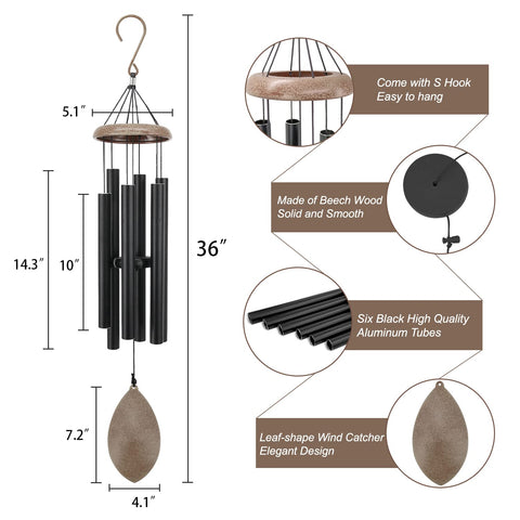 ASTARIN memorial gift wind chime conveys sympathy with soothing outdoor tones.