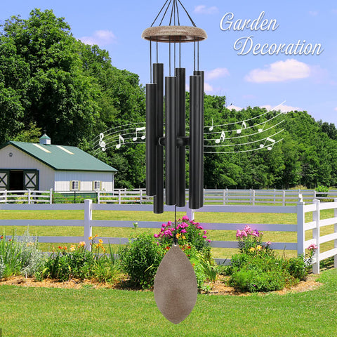 ASTARIN chimes hang from nylon cord with a beech striker for clarity.