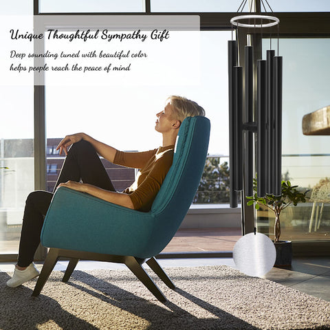 ASTARIN wind chimes enhance patio decor with deep, soothing sounds.