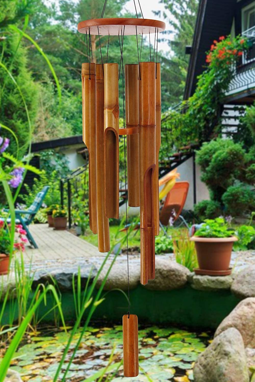 ASTARIN wind chimes indoors catch a gentle breeze for calm spaces.