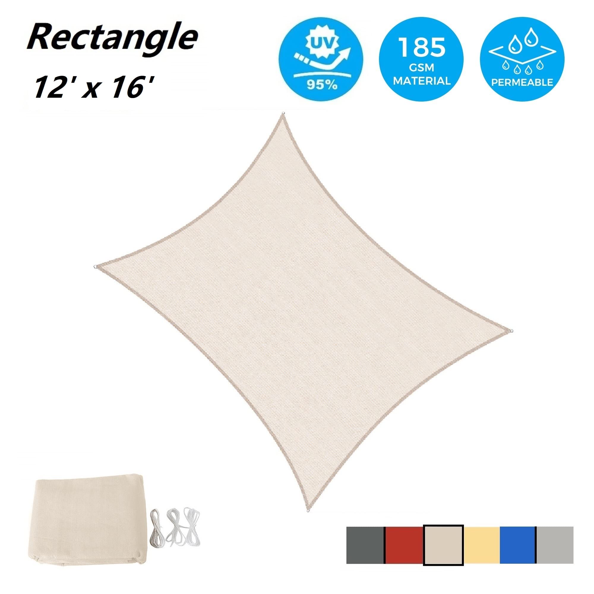 AsterOutdoor close-up of 95% UV-block fabric on shade sail