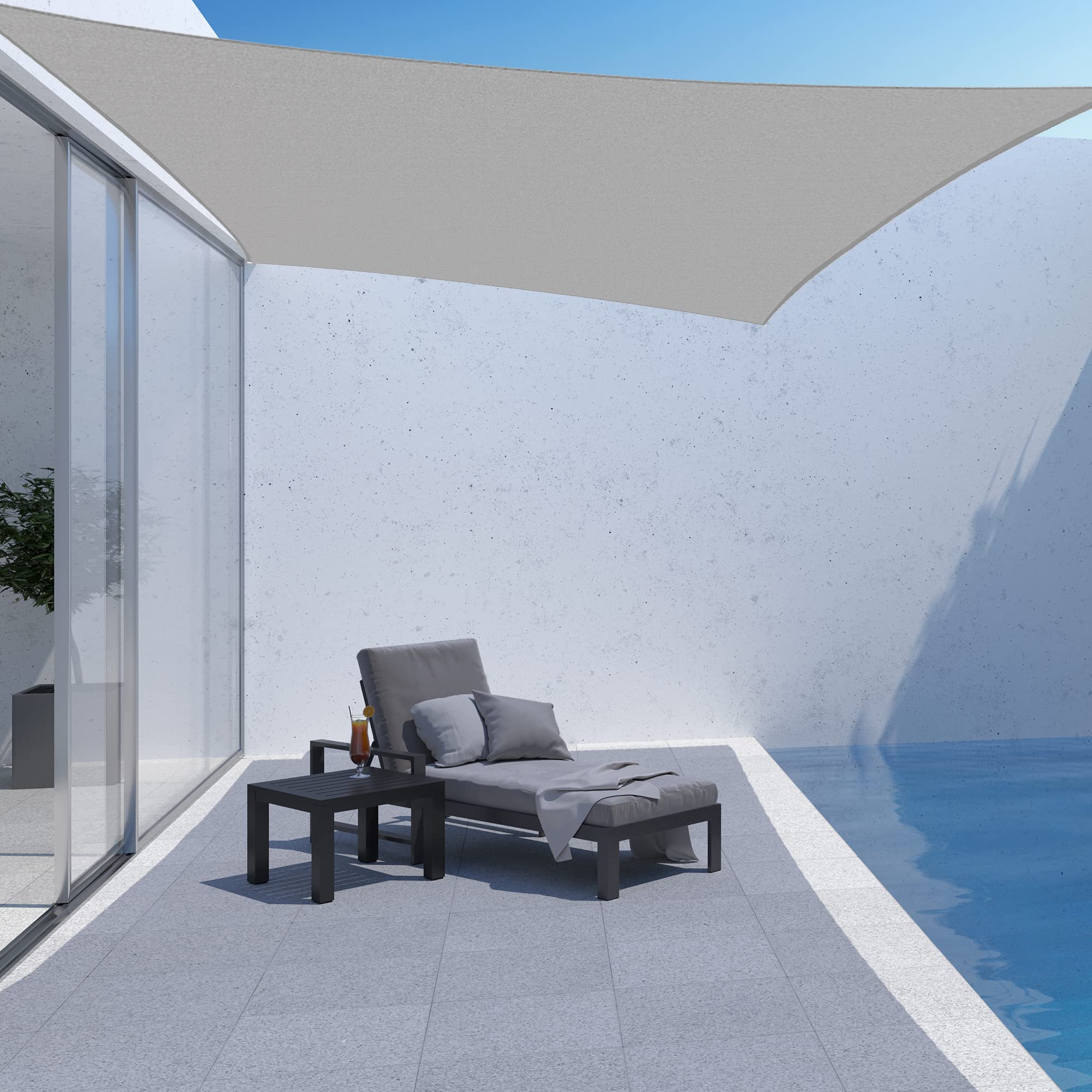 Lightweight and portable shade solution ideal for travel and outdoor events.