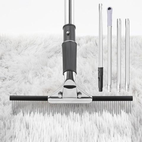 Astfys big carpet rake with steel teeth designed for tough fibers and hair removal.