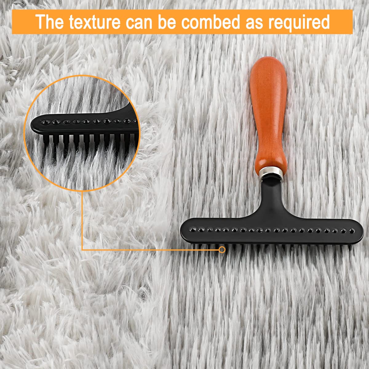 Astfys plush-fiber-friendly tool revives carpet puff safely.