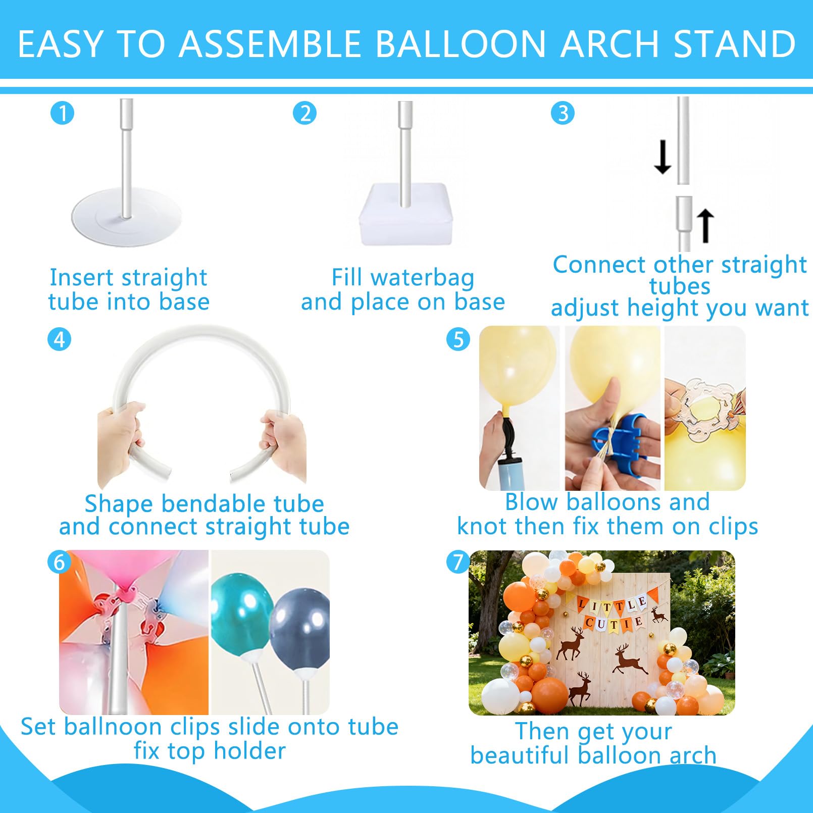 Astilazo weighted bases filled with water for stable outdoor use