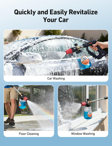 AstroAI Foam Cannon 360-degree rotation holder enables flexible spray directions