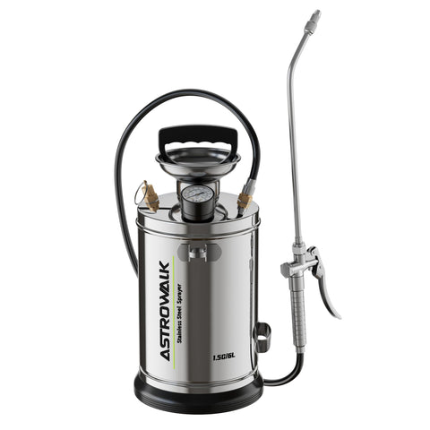 ASTRWK 1.5 gallon stainless sprayer tank for durable, corrosion-resistant spraying.