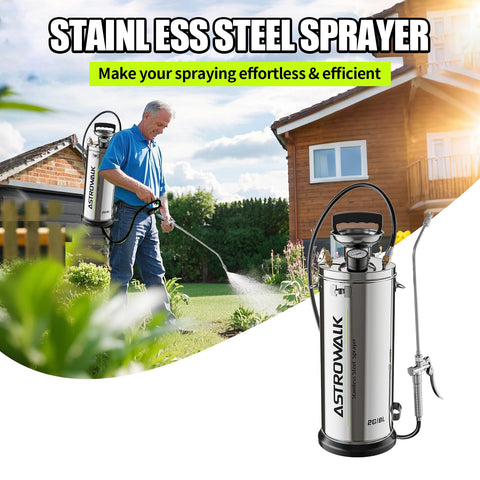 ASTRWK 2-gallon sprayer handle provides comfortable grip during long sessions.