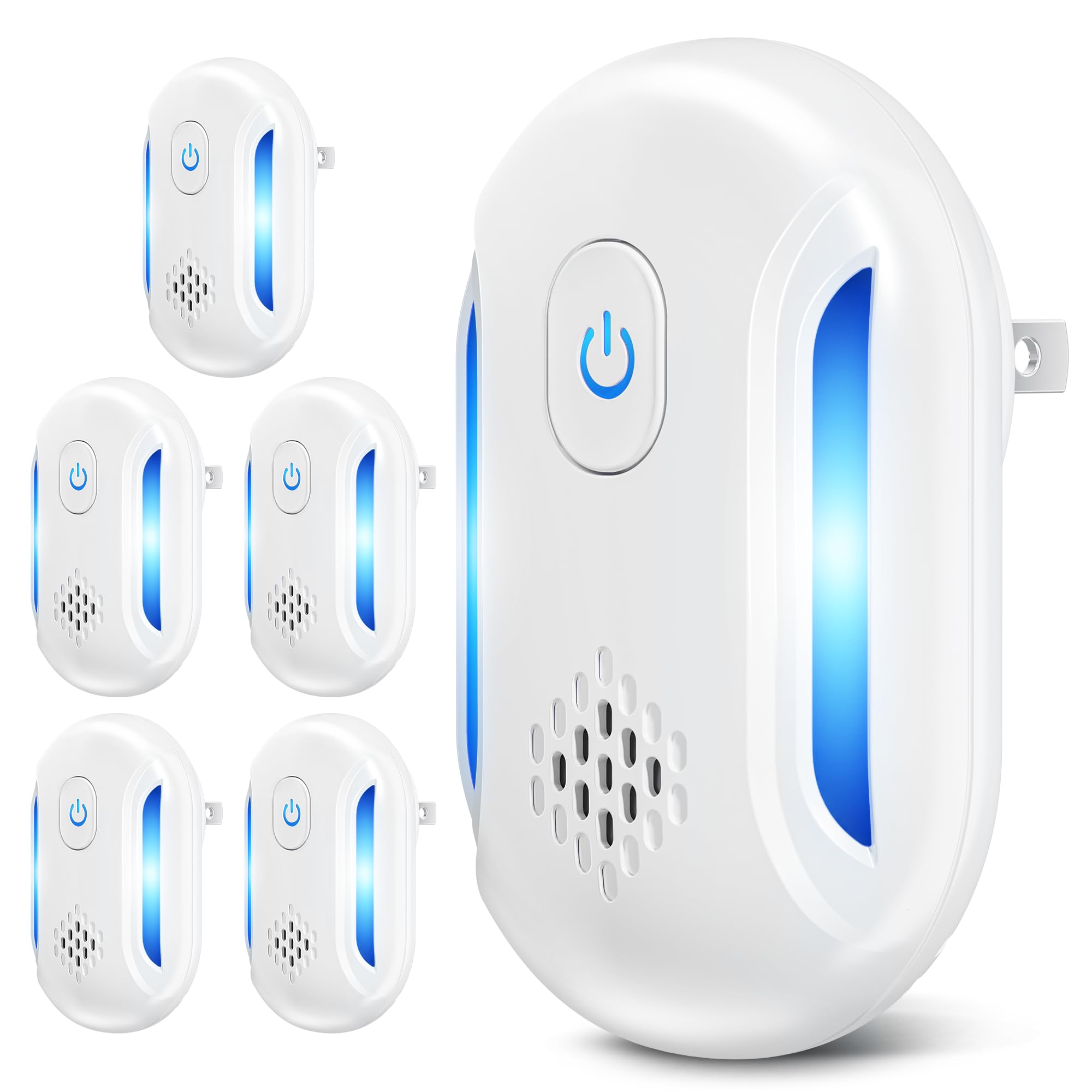 Asukin Ultrasonic Pest Repeller front view with compact plug-in design for easy room protection.