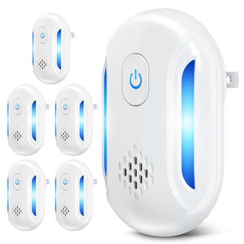 Asukin Ultrasonic Pest Repeller front view with compact plug-in design for easy room protection.