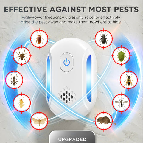 Asukin Ultrasonic Pest Repeller two-mode indicators enable customized pest control in busy homes.